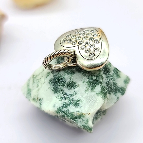 Brighton "AMORE HEART" Swarovski Pave Crystal Heart Charm β€οΈ Retired! - Picture 6 of 10